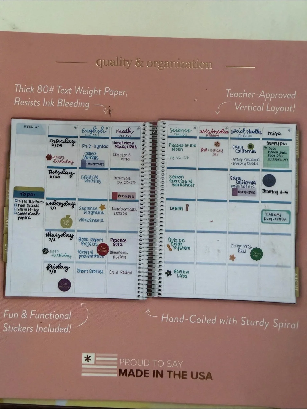Erin Condren 12-month Teacher Planner